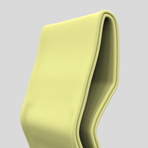 Eine 3D-Rendering Nahansicht eines gelben Morari Lean.